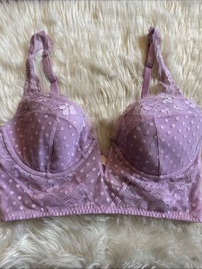 Victoria's Secret Dream Angels Wicked Unlined Lace Balconette Bra 36C
